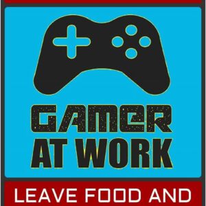 Keep Out Gamer at Work Sign - Cool Gaming Poster for Game Room Decor and Boys Room Setup - Teens Cool Gamer Stuff 12" * 8"